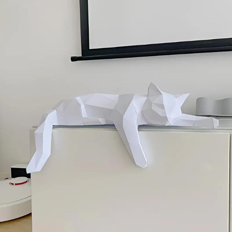 黒白の猫の置物 - 幾何学的なモダンな部屋の装飾、家のオフィ - Office Furniture Brands のレビューと価格